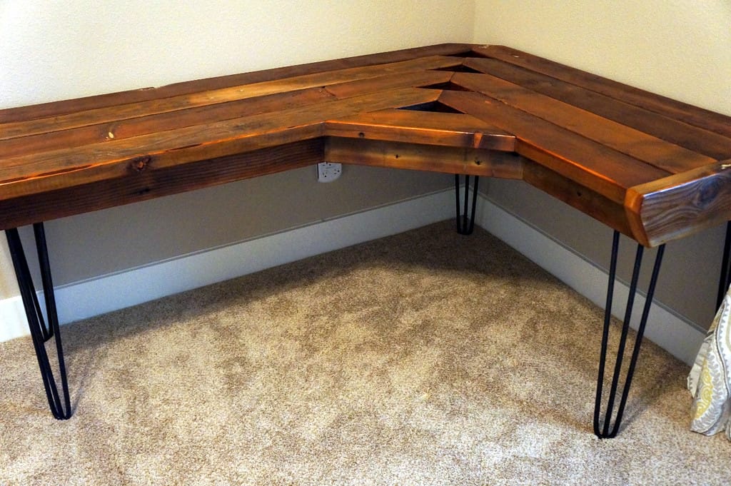 Reclaimed Wood Corner Desk