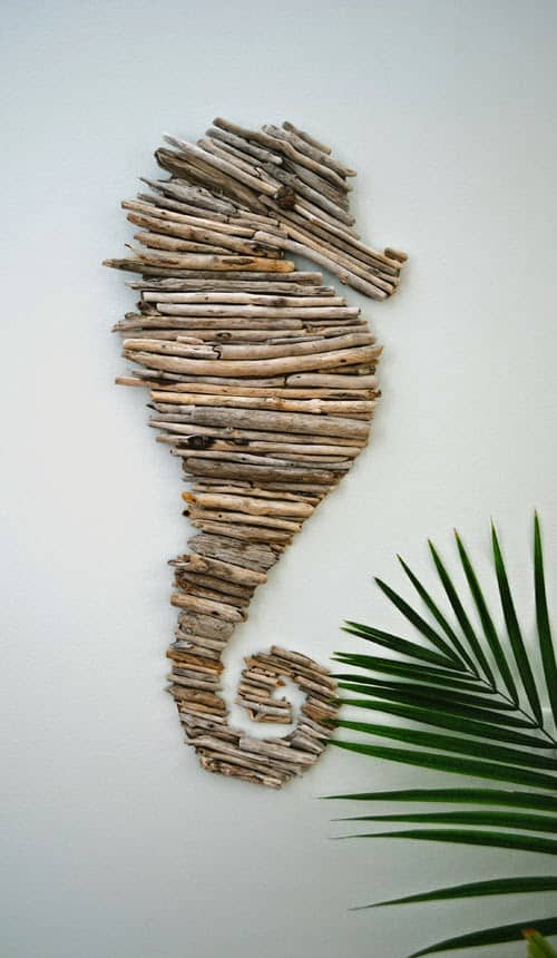 Driftwood Seahorse Wall Decor