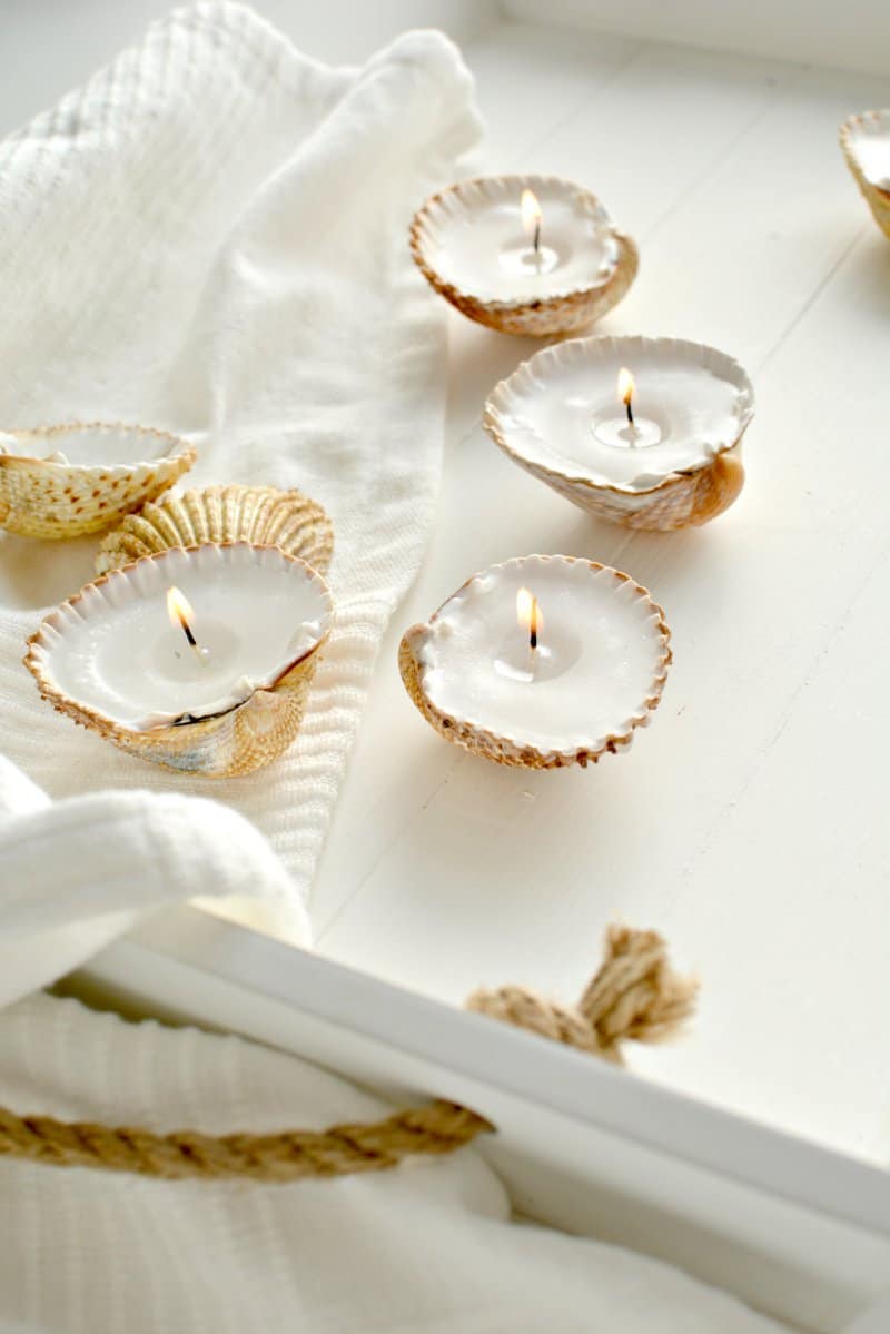 Homemade Shell Tea Lights