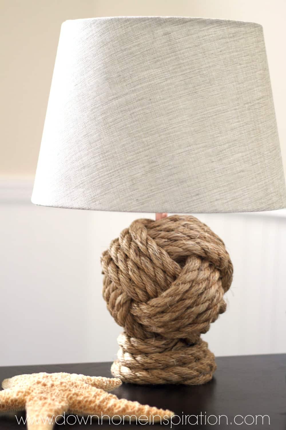 Pottery Barn Knock Off Rope Lamp