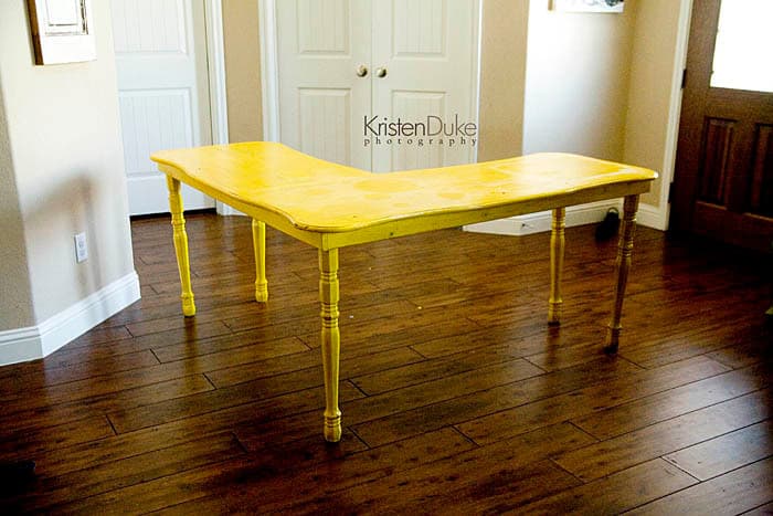 Custom $50 Spindle Leg Desk