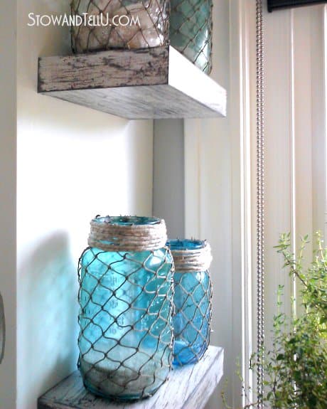 Fishing Net Candle Jars