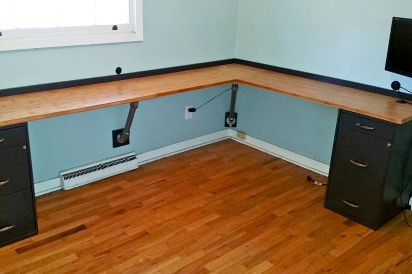 Wall Mounted L-Desk